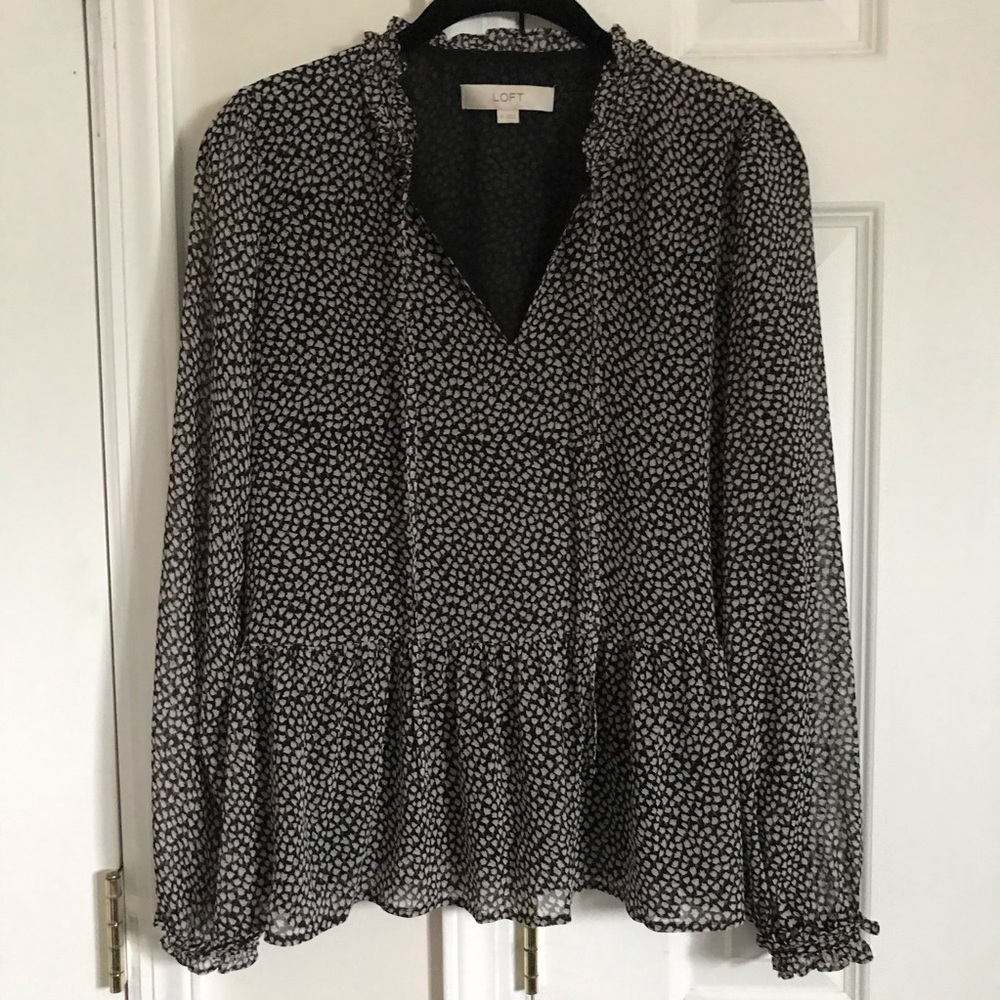 LOFT Ditsy Floral Blouse